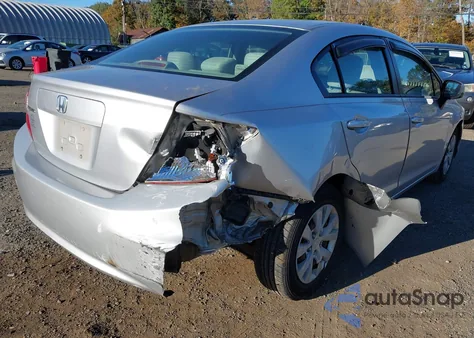 2012 Honda Civic Lx from USA, damaged, VIN 19XFB2F58CE355545